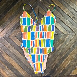 Rogue for Anthropologie Multicolor Swim One Piece Size S. NWT